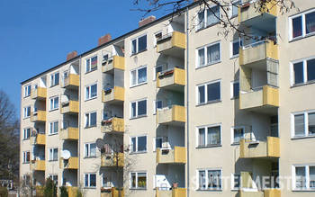 Balkonsanierung vorher in Hannover. Die alten Betonbalkonplatten waren marode 