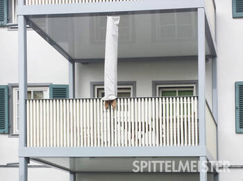 Balkon Aluminium Modell Classic in Holzoptik