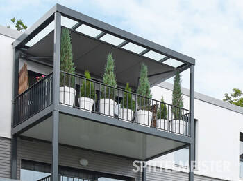 Vorbaubalkon Alu anthrazit © Balkonbauer Spittelmeister Vorbaubalkon Alu anthrazit