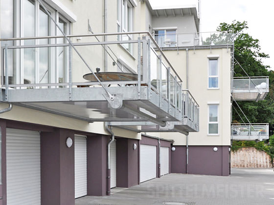 Balkonkonstruktion als ideale stützenfreie Lösung als Stahlsystem