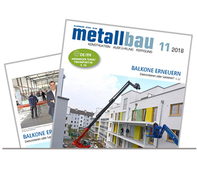 Artikel Balkonsanierung mit Spittelmeister. metallbau magazin 11-2018