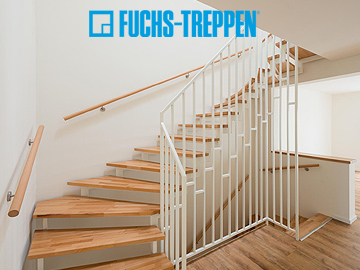 Zweiholmtreppe mit Fuchs Schallschutz © Fuchs Treppen Fuchs Treppe beste Schalldämpfung am Markt Nummer 1 Einfamilienhäuser
